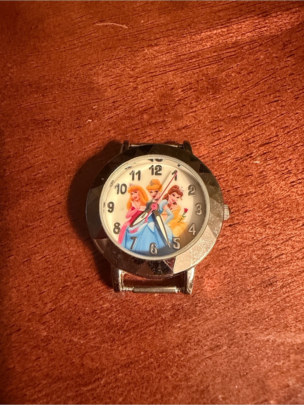Disney Princess Character Silver Watch Face - Pink & Blue Dial